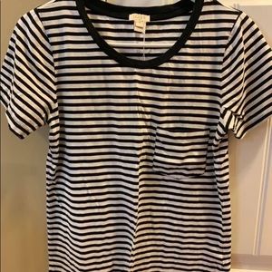 J. Crew striped pocket tee